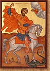 Св. Теодор Тирон на кон